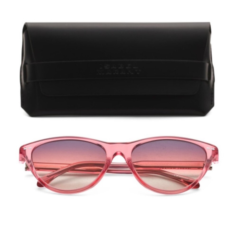 ISABEL MARANT ACETATE CAT-EYE SUNGLASSES IN PINK/PURPLE - Picture 5 of 9
